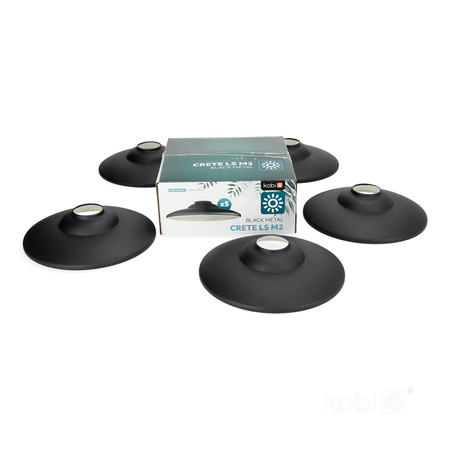 Klosz do Girlandy Zestawu CRETE LS M2 Czarny Metalowy 5 Sztuk Kobi