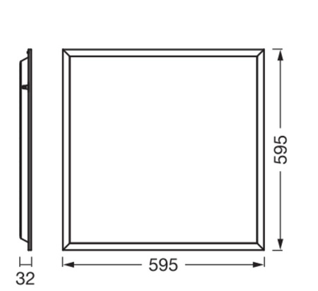 Panel LED Oprawa Lampa Sufitowa 50W 4500lm 3000K - 6500K CCT Natynkowa Biały 60x60cm Essentials Panel Ledvance