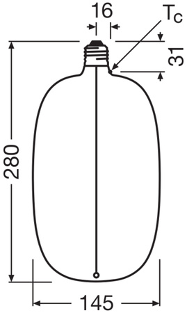 Żarówka LED Dekoracyjna E27 4.8W = 10W 100lm 1800K Ciepła 320° Dymiona Filament Ściemnialna Vintage 1906 Osram