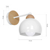 Kinkiet w stylu skandynawskim lampa ścienna MiLAGRO DAMA 1x E27 biała Drewno + metal
