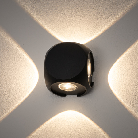 Lampa Ogrodowa Zewnętrzna Kinkiet Elewacyjny Oprawa Natynkowa LED 4W 320lm 3000K Ciepła Czarna Wodoodporna IP54 Nowoczesna PATRAS 9115 Nowodvorski