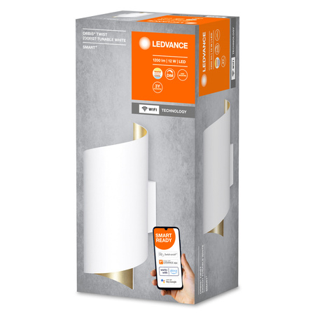 Kinkiet SMART+ WIFI Inteligentna lampa ścienna 12W ORBIS TWIST WHITE LEDVANCE
