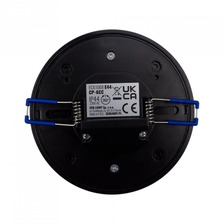Czujnik Ruchu i Zmierzchu PIR IP44 Podtynkowy / Natynkowy Czarny 20m 360° CP Ecolight