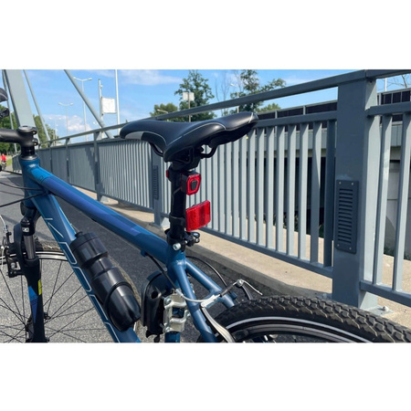 Lampka Latarka Rowerowa Światło Tył LED USB Czerwona z Akumulatorem 5 Trybów Świecenia VAYOX