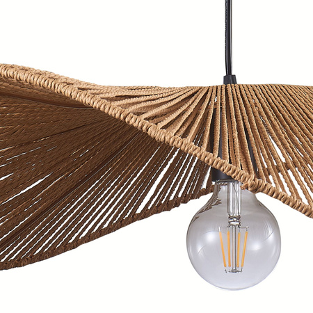 Lampa Sufitowa Wisząca Zwis E27 Beżowy BAMBOO NATURAL Sanico Goldlux