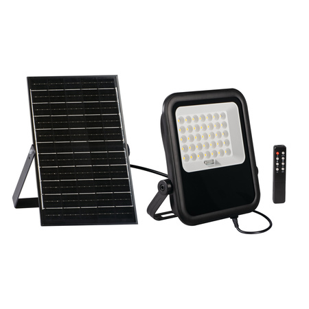 Naświetlacz LED Solarny SONE Czujnik Zmierzchu 15W 2200lm 4000K IP65 Czarny KANLUX