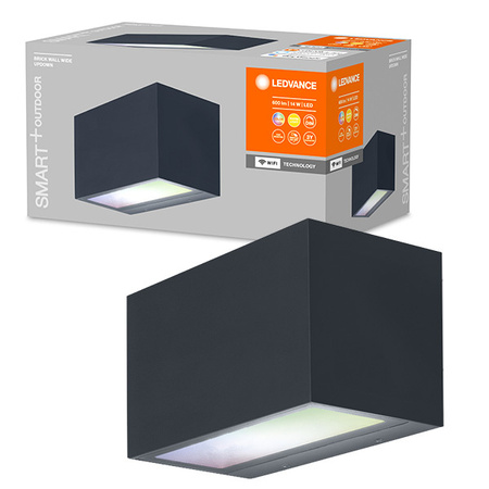 Kinkiet elewacyjny LEDVANCE SMART+ BRICK MULTICOLOR 14W 600 lm BARWA CIEPŁA + RGB
