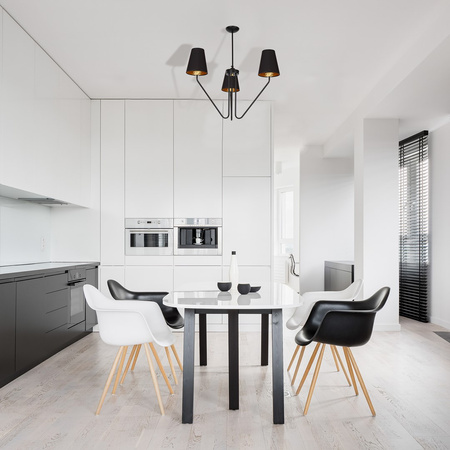 Żyrandol lampa wisząca czarna MiLAGRO VICTORIA BLACK 3x E27