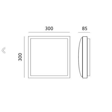Plafon LED Lampa Sufitowa 30cm 2xE27 Czarna Kwadratowa + 2x Żarówka LED 10W 4000K