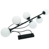 Lampa Wisząca Sufitowa 6xE27 Żyrandol BLACK PALLE Szklane Klosze