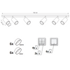 Lampa Listwa Oprawa Sufitowo-Ścienna LED 6xGU10 MARIBEL Biały Goldlux