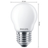 Żarówka LED Kulka E27 P45 6.5W = 60W 806lm 2700K Ciepła Filament Mleczna PHILIPS