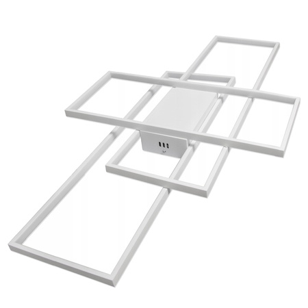Lampa sufitowa geometryczna PLAFON LED żyrandol 130W 3000K-6500K biały + pilot