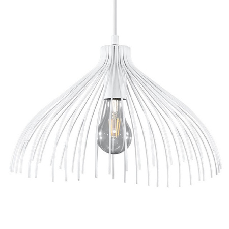 Lampa Sufitowa Wisząca Zwis E27 Żyrandol Geometryczna Biała Industrialna Umb Sollux