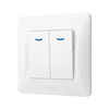 Przełącznik Włącznik Schodowy 2-biegunowy Podświetlany 10A Natynkowy Biały BINERA VIDEX