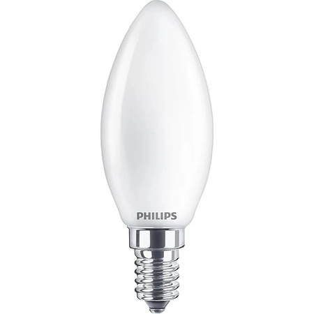 Żarówka LED Świeczka E14 B35 3.4W = 40W 470lm 2700 Ciepła Filament Mleczna PHILIPS  Ściemnialna