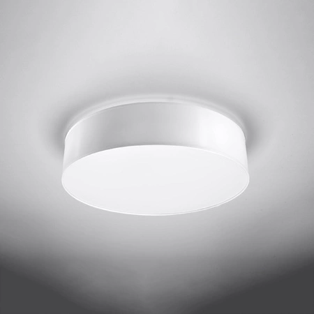 Lampa Sufitowa Plafon 3x E27 Okrągła Biała Minimalistyczna Arena Sollux