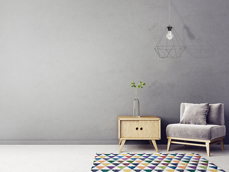 Lampa wisząca BASKET 1xE27 Geometryczny Kształt Loft Szara Koszyk Diament MLP7216 Metal