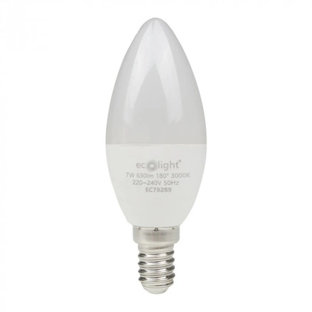 Żarówka LED Świeczka B37 E14 7W 630lm 3000K Ciepła Ecolight