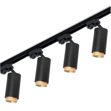 ZESTAW Szynoprzewód Listwa Szyna 2m + 4x Lampa Sufitowa Reflektor GU10 Oświetlenie Szynowe LUMILED