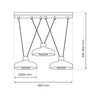 Lampa Wisząca Sufitowa LINEA 3xGX53 Milagro