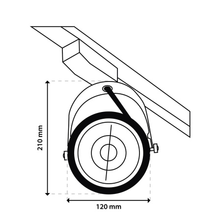 Zestaw Szyna Oświetleniowa Szynoprzewód 2m + 4x Reflektor Szynowy GU10 AR111 VICTUS BIAŁY
