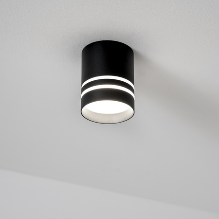 Oprawa Natynkowa HALOGENOWA Spot Tuba ARISA GU10 Okrągła Czarna 80mm LUMILED