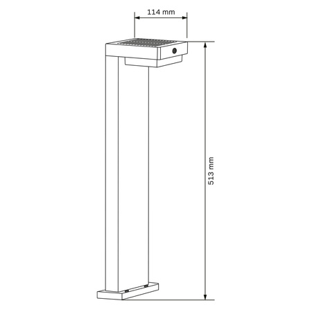 Lampa Solarna Ogrodowa LED Wbijana Ozdobna Słupek Zewnętrzny Aluminiowy Czujnik Ruchu USB C
