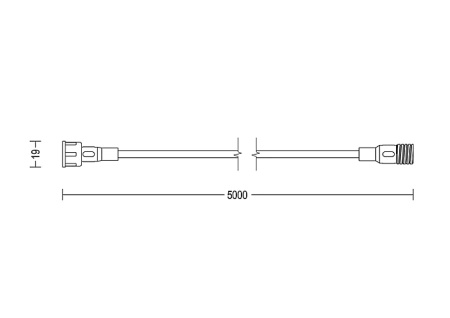 Przewód Łączący GardenLink 5m IP67 Przedłużacz Czarny PHILIPS