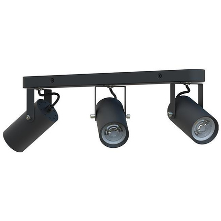 Lampa Sufitowa Spot Tuba Reflektor Oprawa Halogenowa 3x GU10 Ruchomy Czarny Simon Masterled