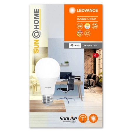 Żarówka LED E27 9W = 40W 750lm CCT Ściemnialna SMART+ WiFi Sun@Home Ledvance