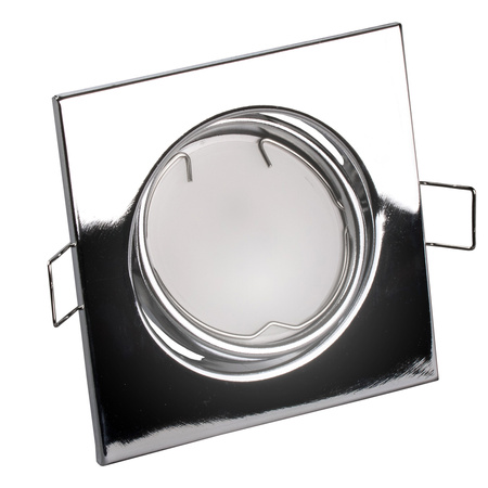 Oprawa HALOGENOWA Podtynkowa Ruchoma Kwadrat PICTOR Chrom Blacha MR16 GU10