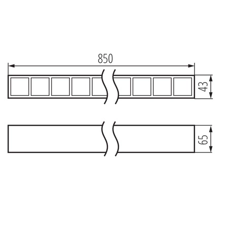 Oprawa Liniowa Lampa Sufitowa LED 23W 85cm 3150lm 4000K Neutralna 60° Natynkowa Biała Kanlux