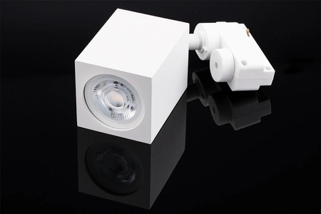 Reflektor Szynowy GU10 BRICK Biały do Szynoprzewodów Jednofazowych