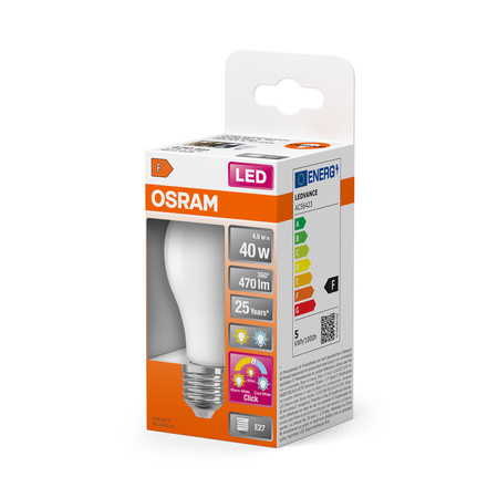 Żarówka LED A60 E27 4.9W = 40W 470lm 2700-4000K CCT 200° Relax Active and Sleep CLASSIC Osram