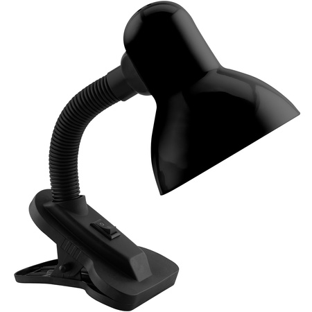 Lampka Biurkowa Stołowa Regulowana LIRIA Szkolna Nocna E27 Klips Czarna LUMILED