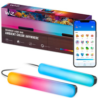 2x Lampa LED Biurkowa Gamingowa RGBIC Gradient 30cm Light Bar Inteligentna SMART WiFi Bluetooth Aplikacja WiZ