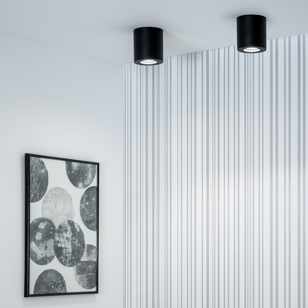 Oprawa Natynkowa HALOGENOWA Spot Tuba Stała EGIO GU10 LUMILED Okrągła IP44 Hermetyczna Czarna 83mm