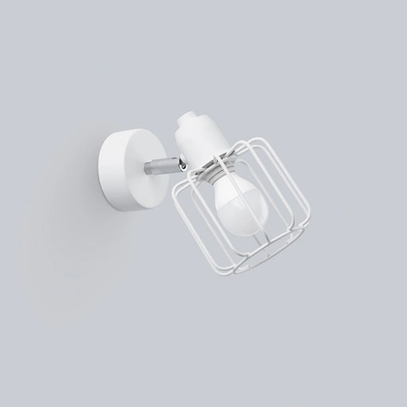 Lampa Ścienna Kinkiet E14 Geometryczna Geometryczna Biała Nowoczesna Beluci Sollux