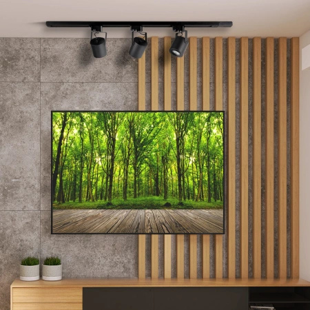 Zestaw Szynowy Szynoprzewód Szyna Listwa 1-Fazowa + 3x Reflektor GU10 Czarna MINOR Sanico Goldlux