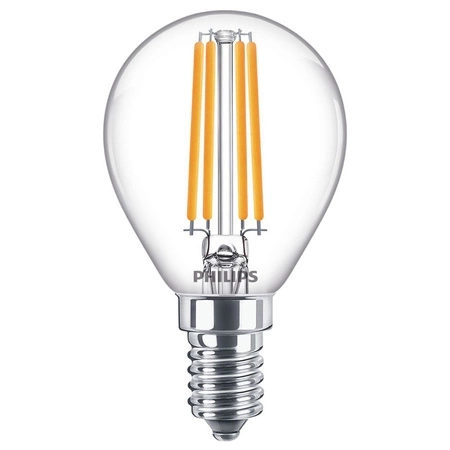 Żarówka LED Kulka E14 P45 6.5W = 60W 806lm 2700K Ciepła Filament PHILIPS