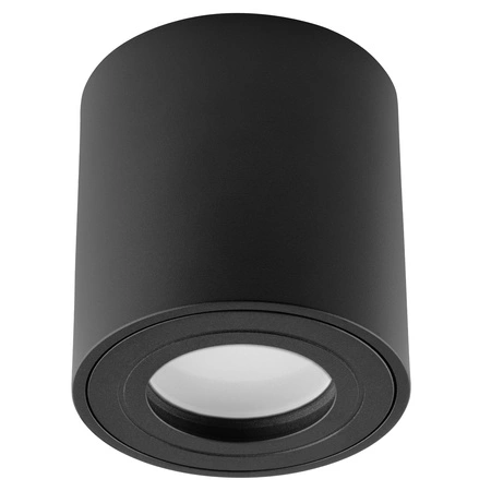 Oprawa Natynkowa HALOGENOWA Spot Tuba Stała EGIO GU10 LUMILED Okrągła IP44 Hermetyczna Czarna 83mm