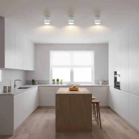 Oprawa Natynkowa HALOGENOWA Spot Tuba ARISA GU10 Okrągła Biała 80mm LUMILED