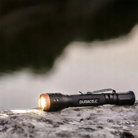 Latarka Aluminiowa LED Ręczna Taktyczna Bateryjna 2xAAA 150lm 3 Tryby DURACELL
