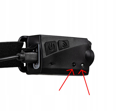 Latarka Czołowa LED Akumulatorowa COB+XPE 350lm IPX4 z Czujnikiem Ruchu 5 Trybów VAYOX