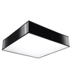 Lampa Sufitowa Plafon 3x E27 Kwadratowa Czarna Minimalistyczna Horus Sollux
