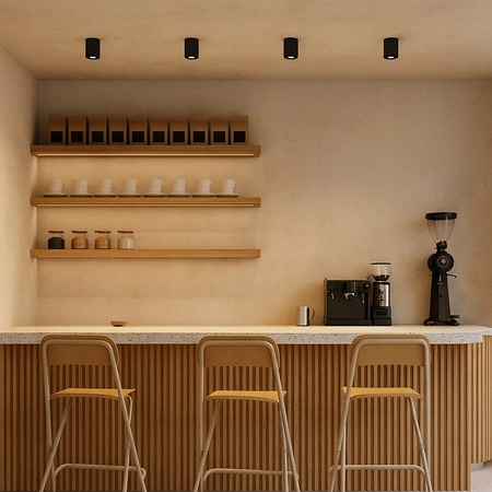 Oprawa Natynkowa Halogenowa Tuba Reflektor Spot GU10 Okrągła Ruchoma Czarna Masterled