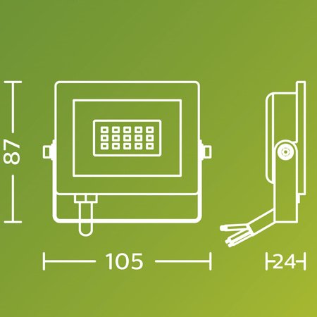 Naświetlacz LED Lampa Reflektor 10W 950lm 3000K IP65 Czarny Lois Philips