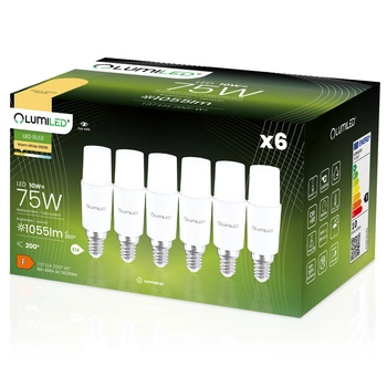 Zestaw 6x Żarówka LED E14 10W = 75W 1055lm 3000K Ciepła Stick LUMILED