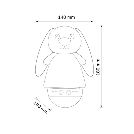Lampka Dekoracyjna LED Bateryjna Biała Różowa Królik Sanico Goldlux